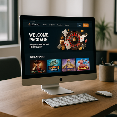 Legiano Casino - Desktop Plattform Design - Benutzeroberfläche