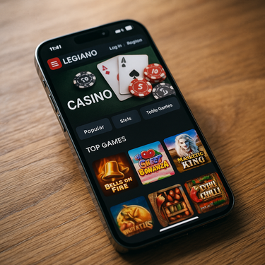Legiano Casino - Mobile Responsive Webseite - Smartphone Spielerfahrung